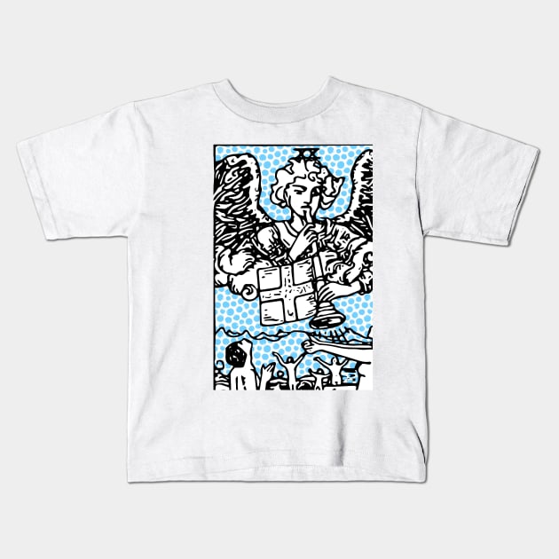 Modern Tarot Print - Judgement Kids T-Shirt by annaleebeer